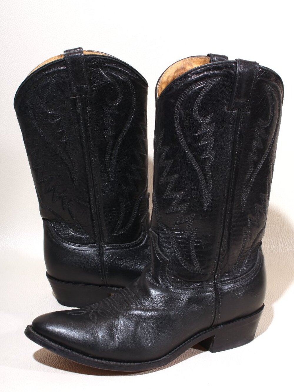 Mens Express Rider Boots Size 11 M Black Leather Cowboy Western Boot